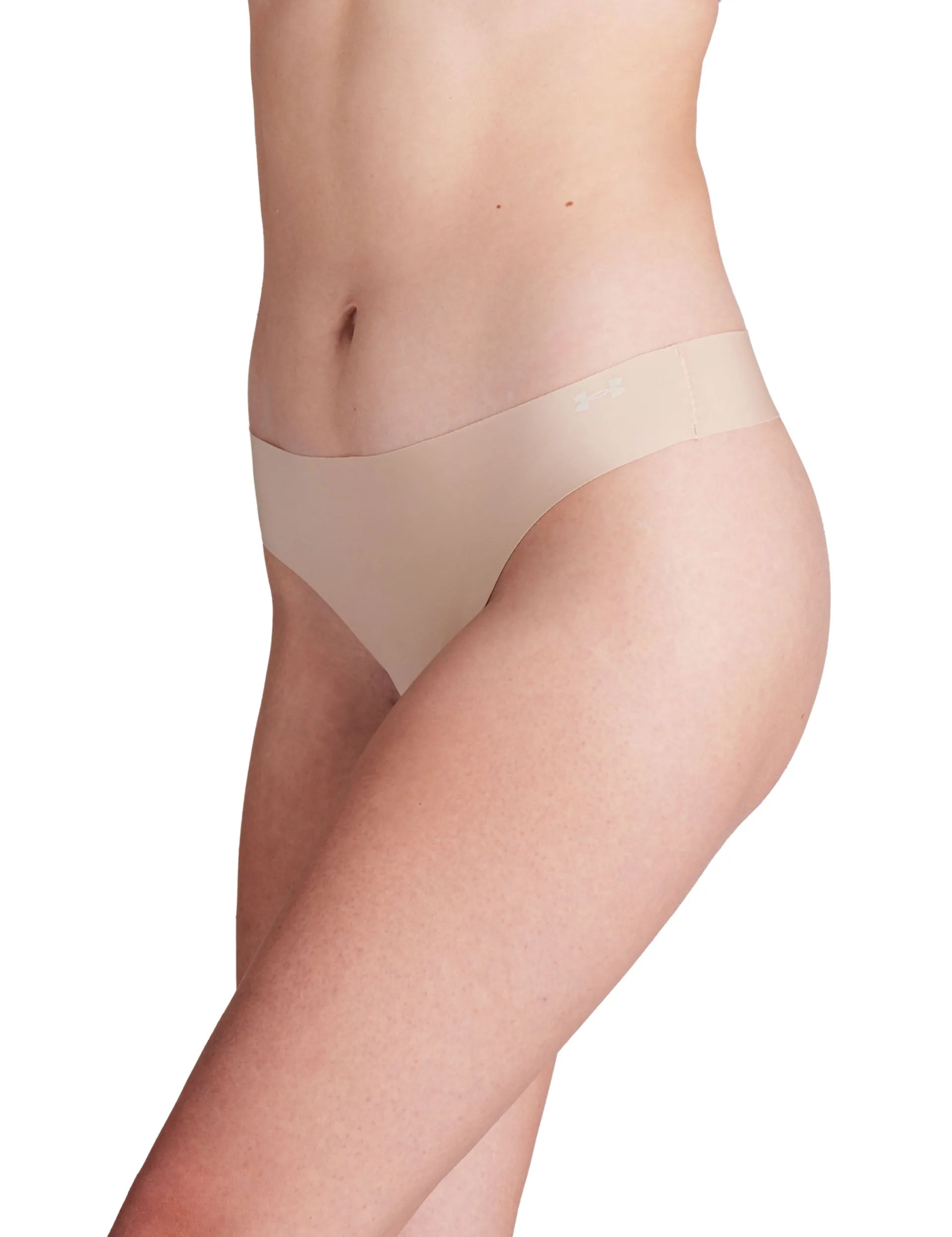 Pure Stretch 3-Pack No Show Thong - Nude