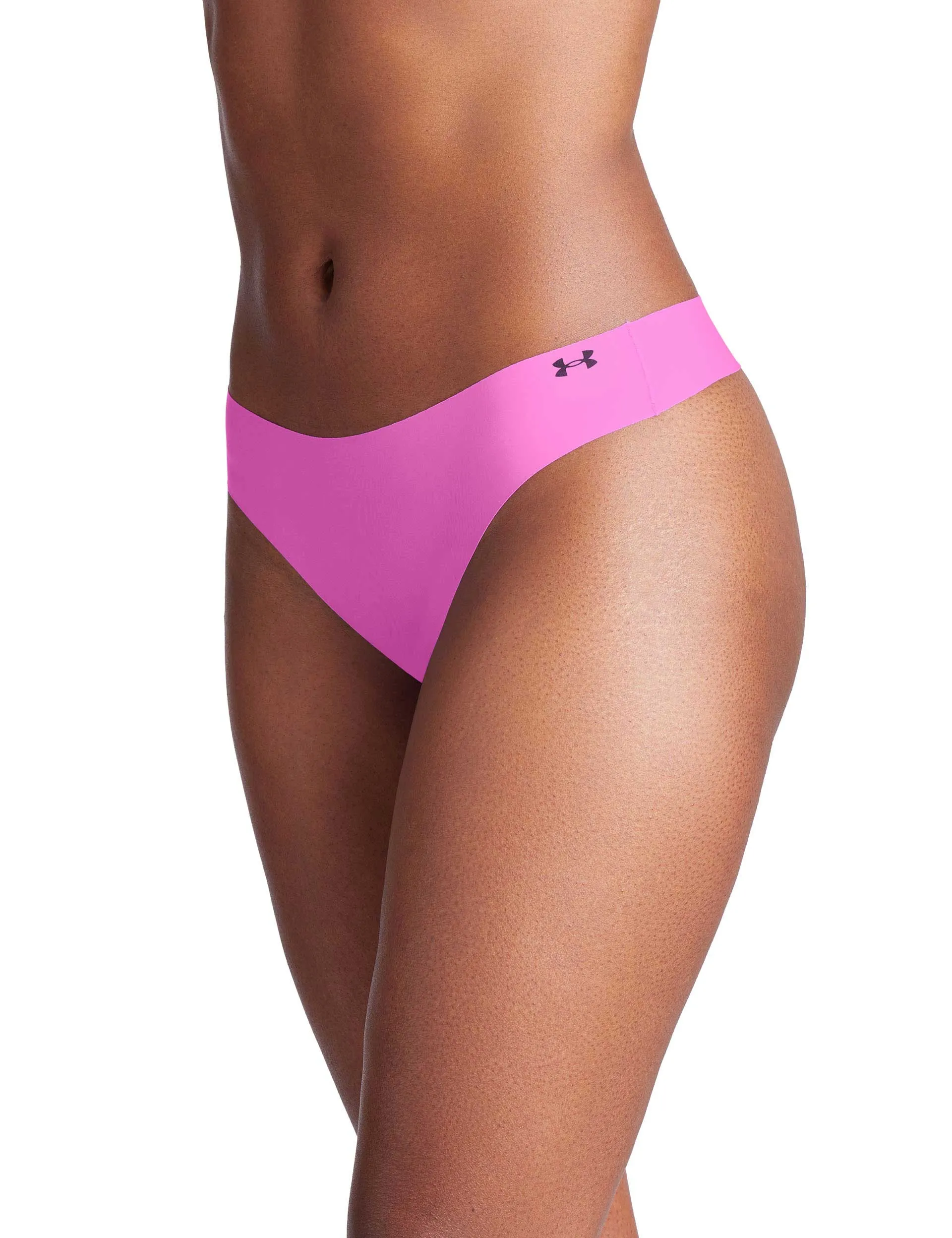 Pure Stretch 3-Pack No Show Thong - Retro Green/Vivid Magenta