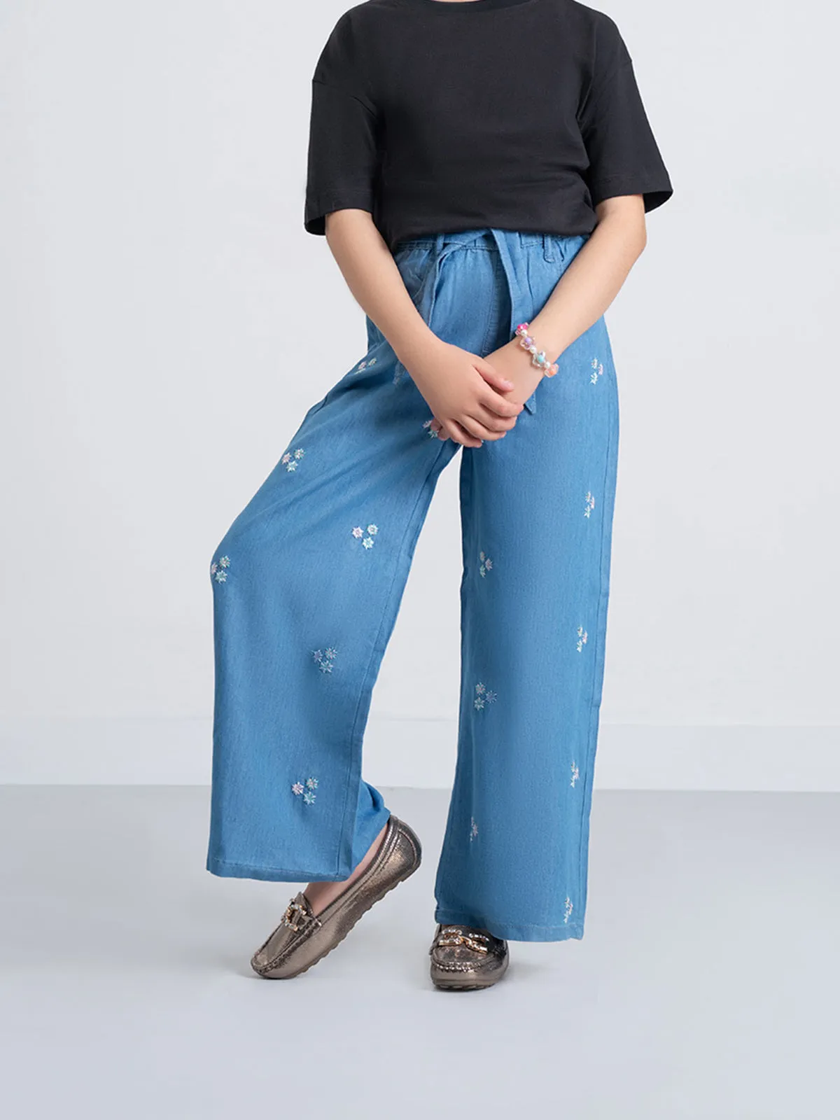 "JAIMIN" Perfect Plazo Fit Denim Pant