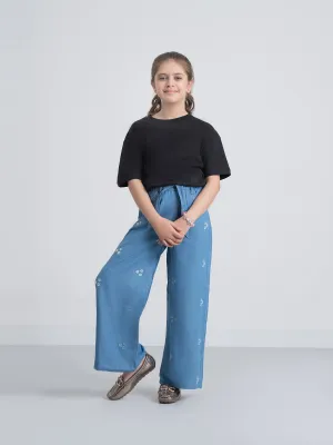 "JAIMIN" Perfect Plazo Fit Denim Pant