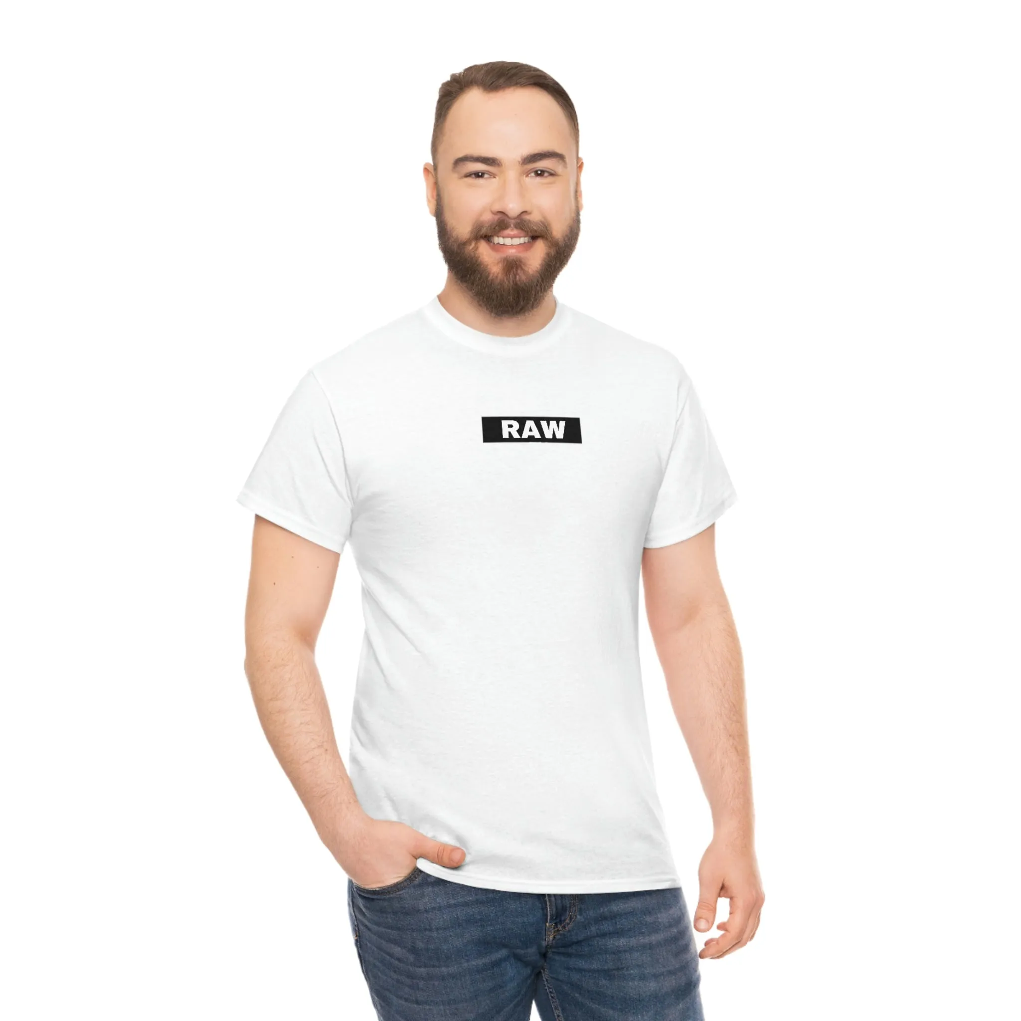 Raw Box LOGO Heavy Cotton Tee WHITE