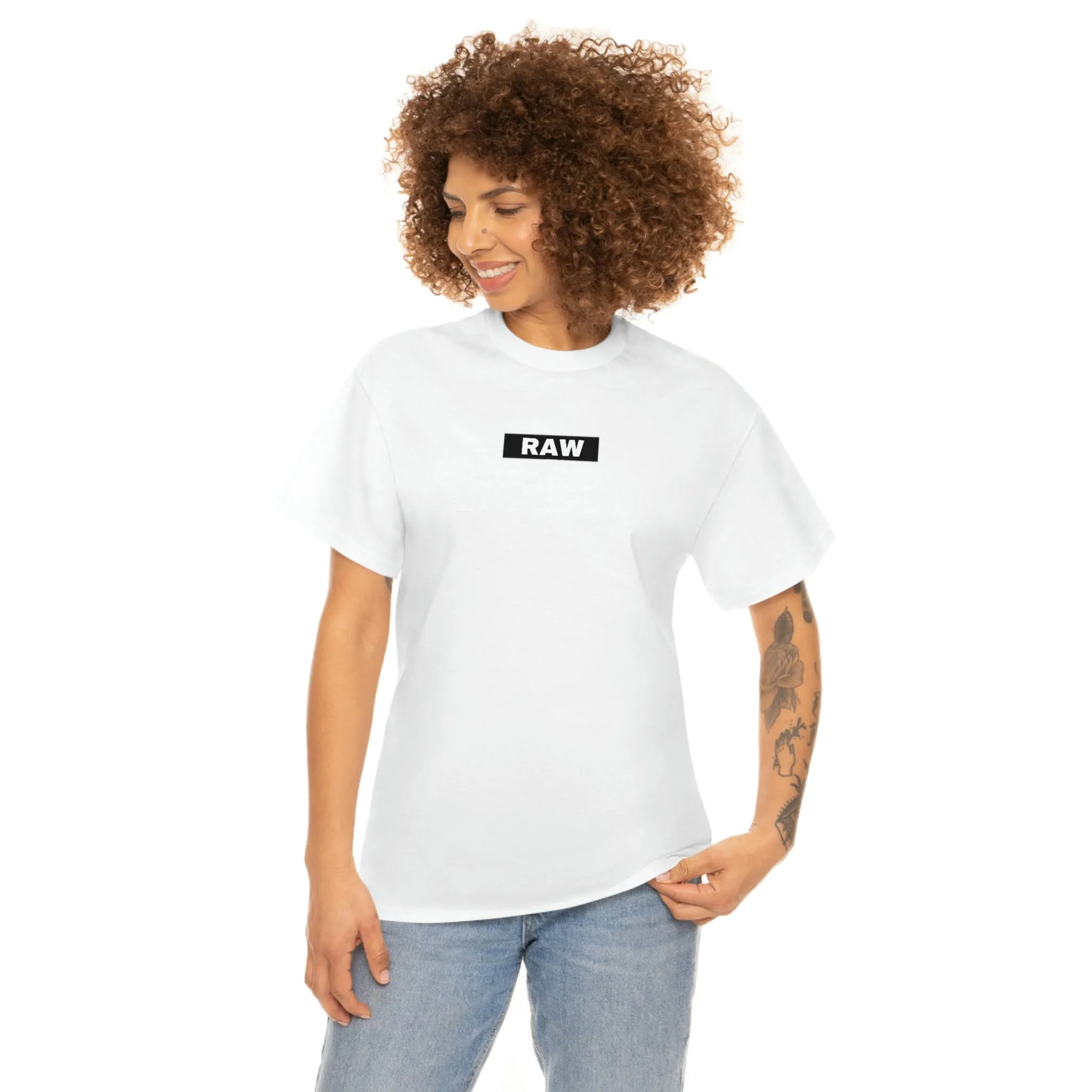 Raw Box LOGO Heavy Cotton Tee WHITE
