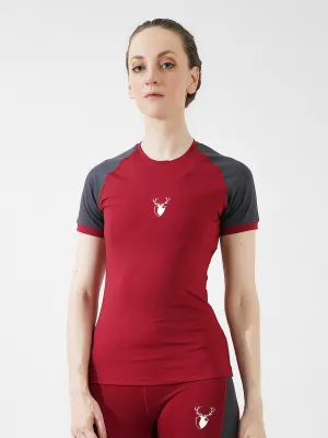 Recharge top in maroon