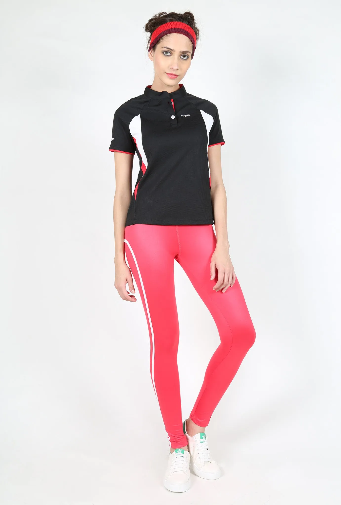 Red Tights with White Stripes