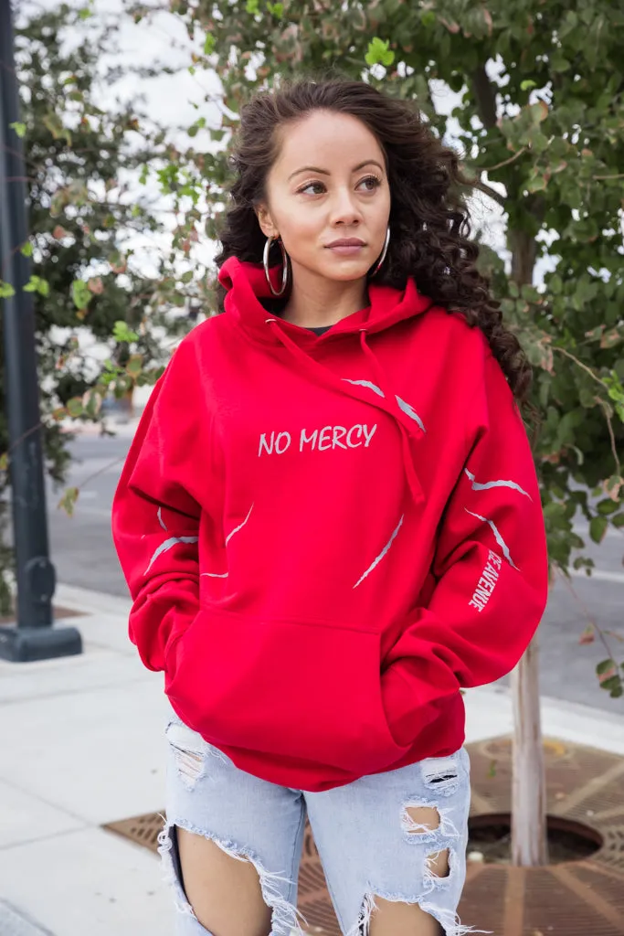 Reflective No Mercy | Red Hoodie (Claws)