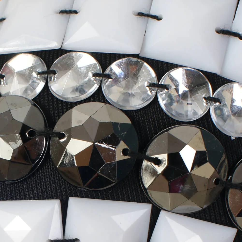 Rhinestone Bead Bustier Pearls Diamond Bralette Tops