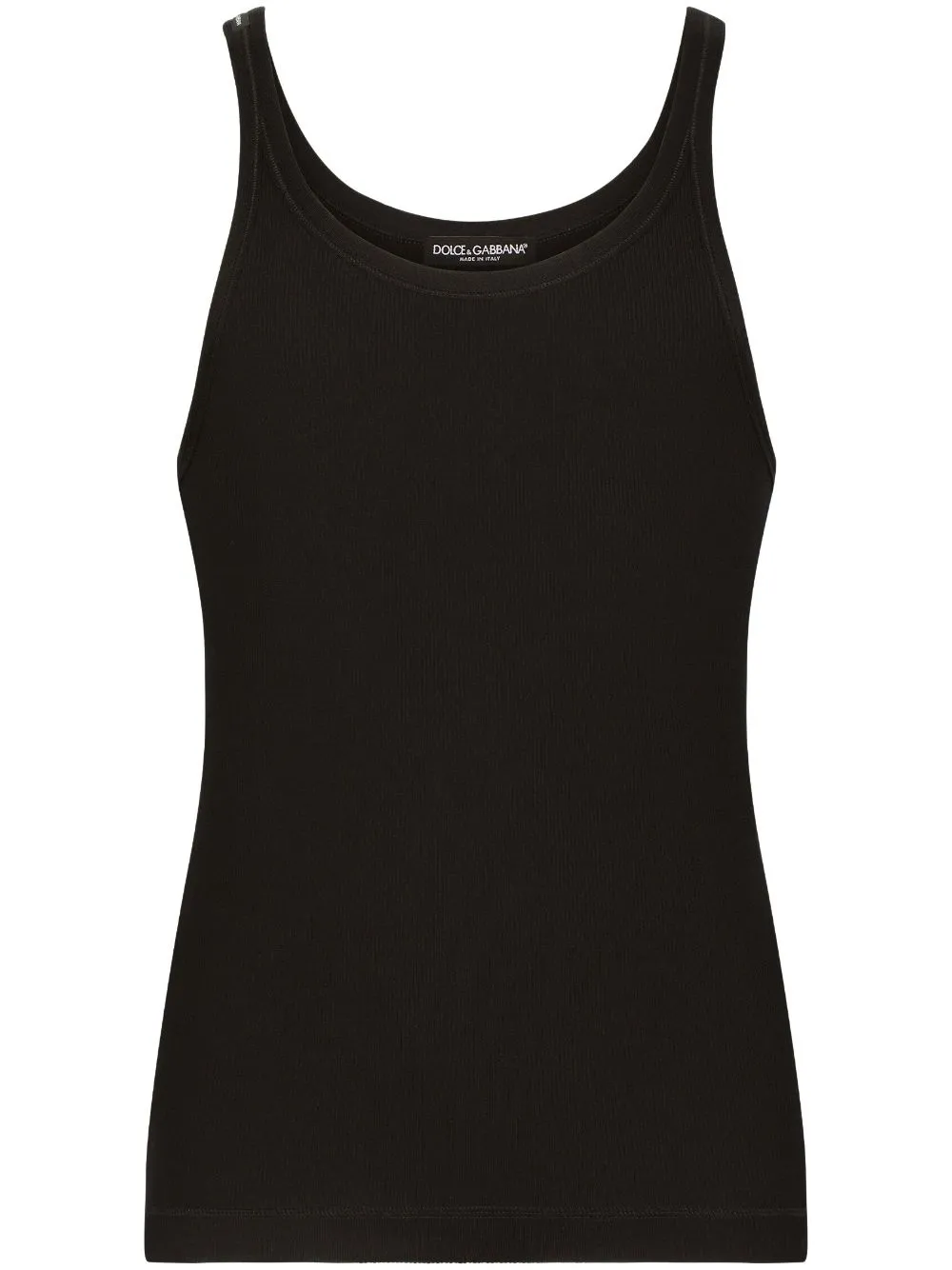 Ribbed cotton tank top