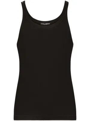 Ribbed cotton tank top