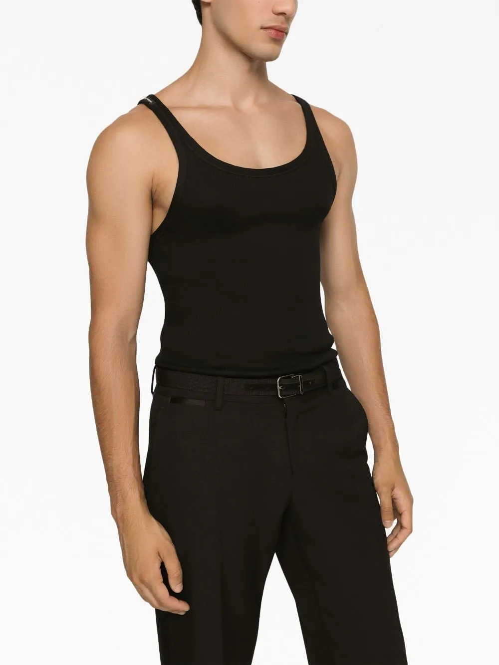 Ribbed cotton tank top