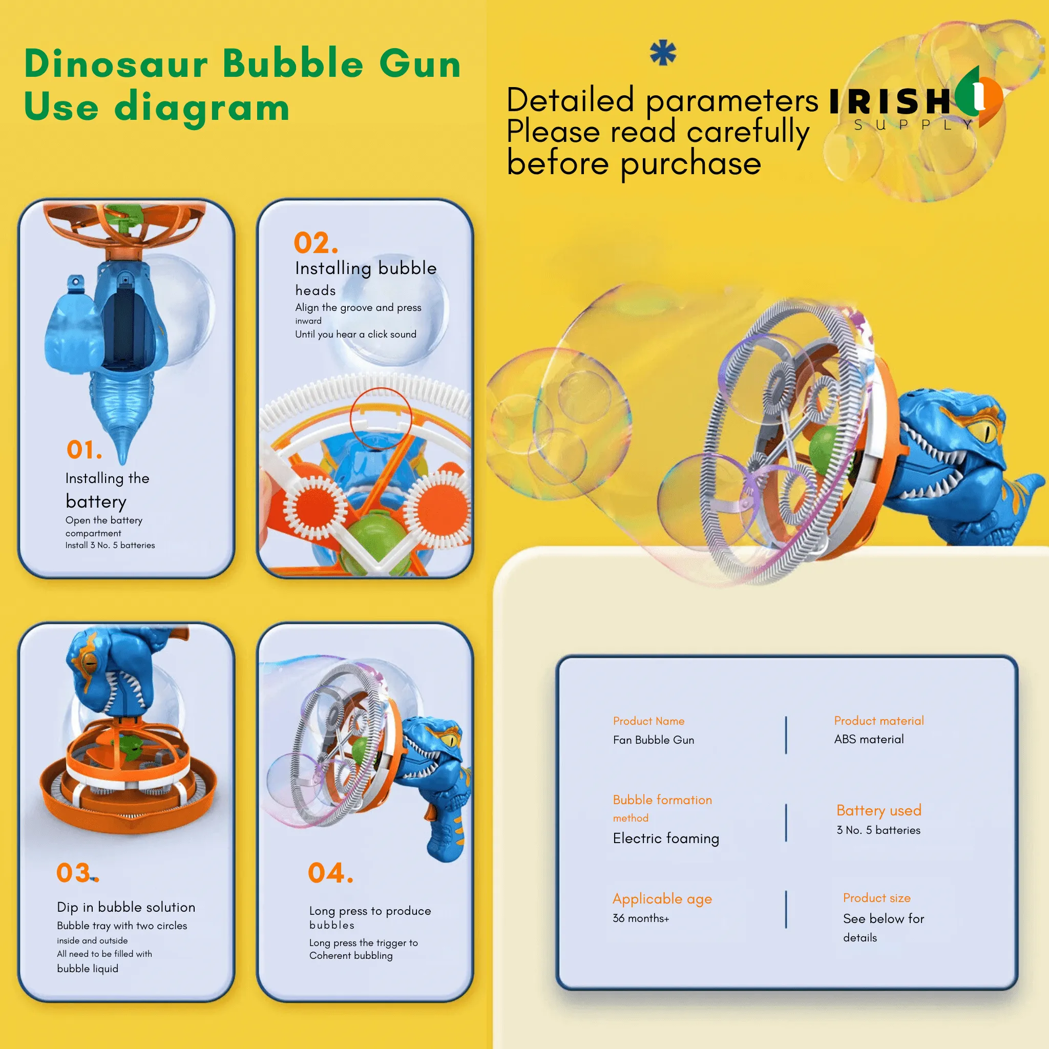 ROARBUBBLES Ultimate Bubble Play Gun