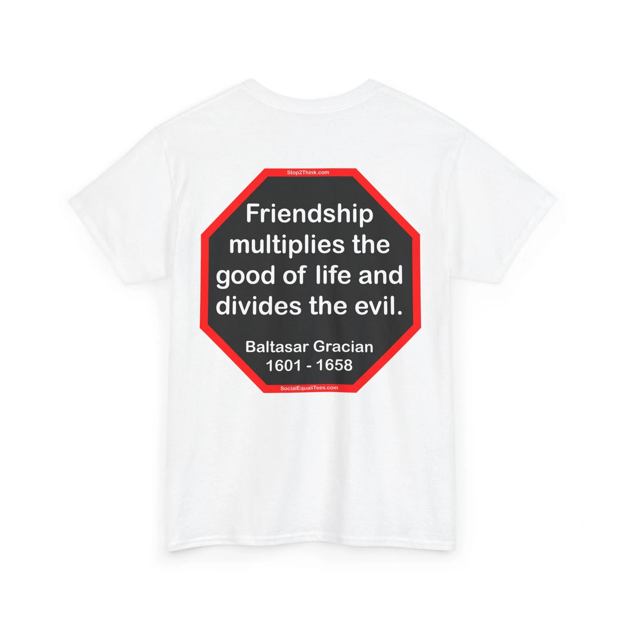 S2T- Friendship multiplies the good of life and divides the evil.    -  Baltasar Gracian  1601 - 1658 - blks2t