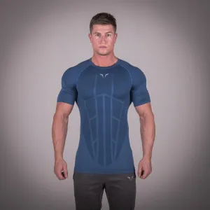 Seamless Spyder Tee - Cobalt Blue in Half Sleeves