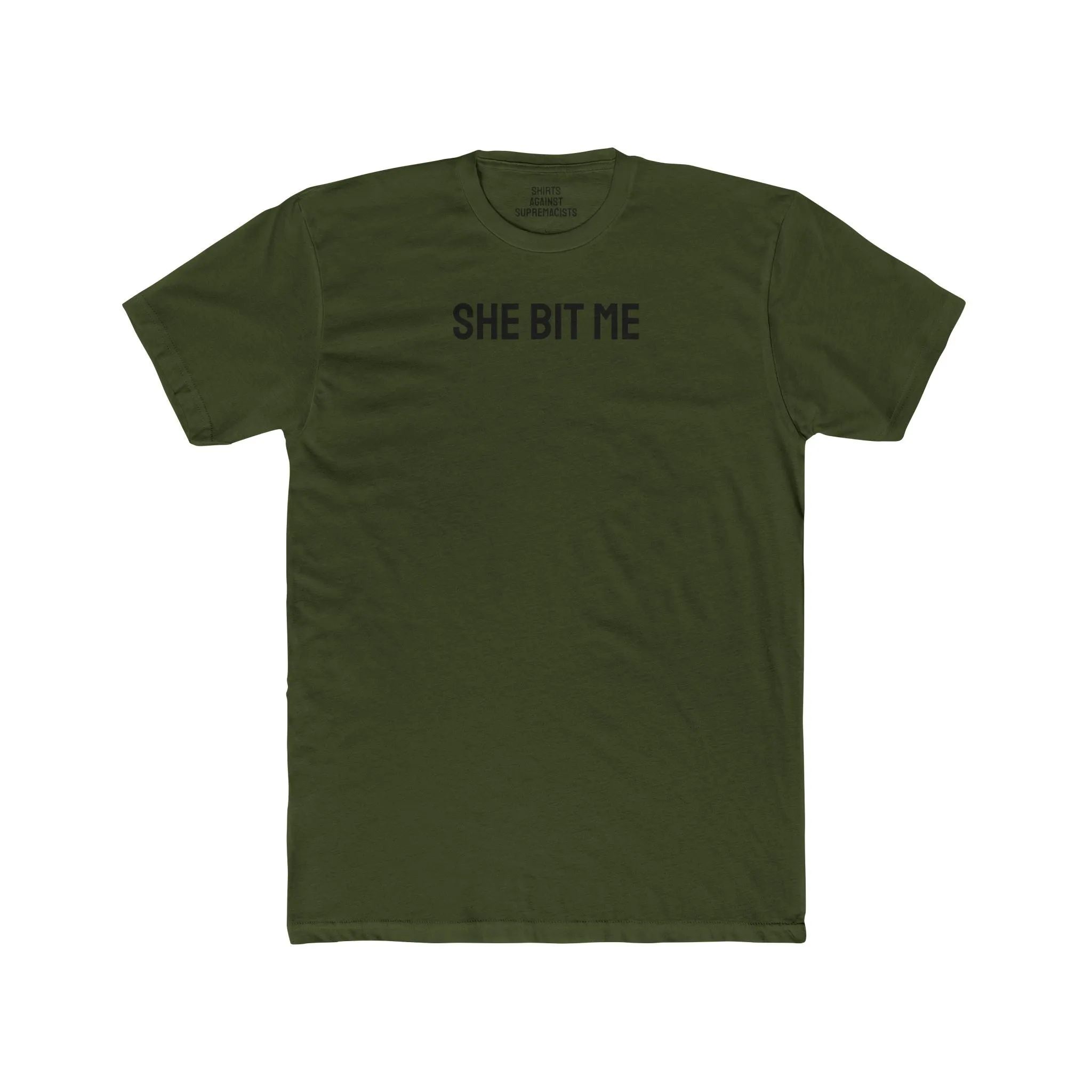 She Bit Me - Couple's Unisex Cotton Crew Tee