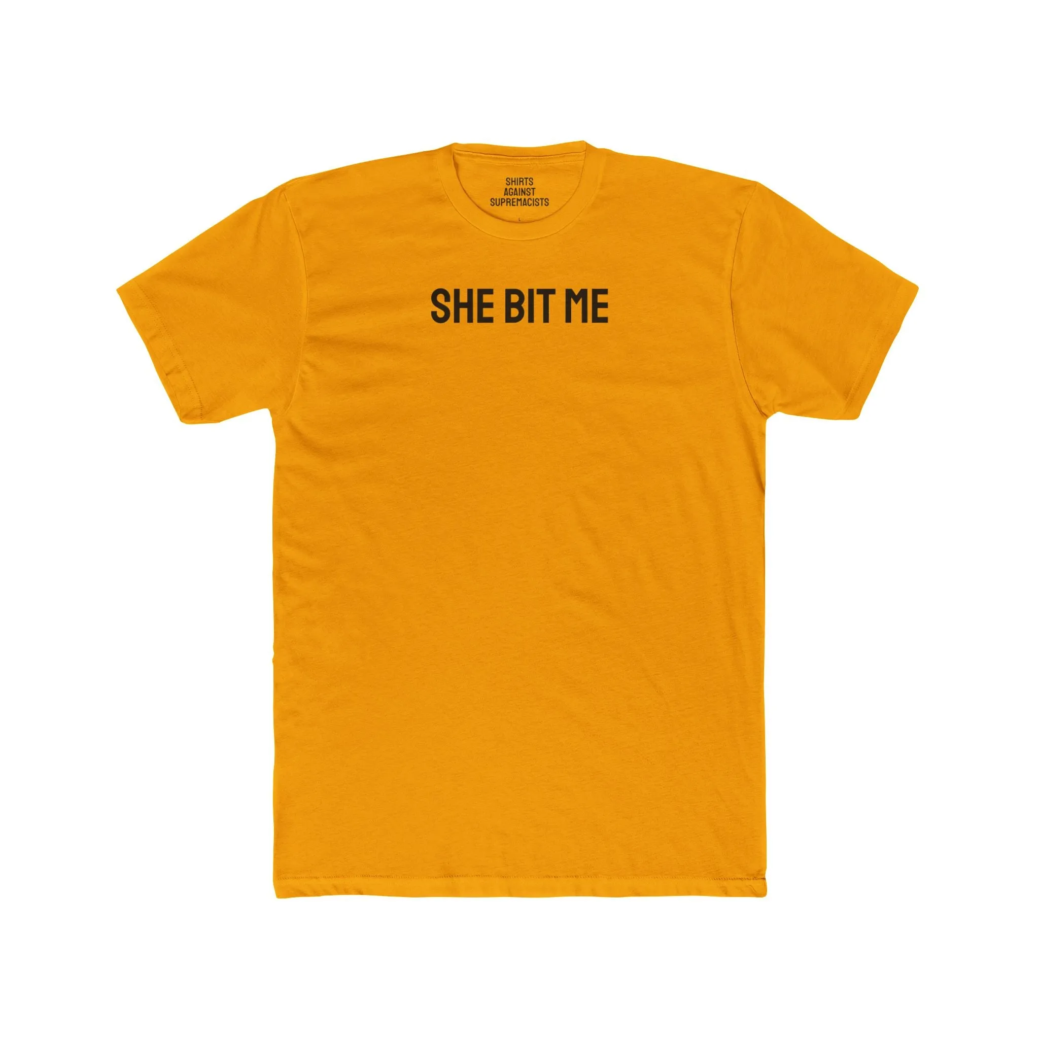She Bit Me - Couple's Unisex Cotton Crew Tee