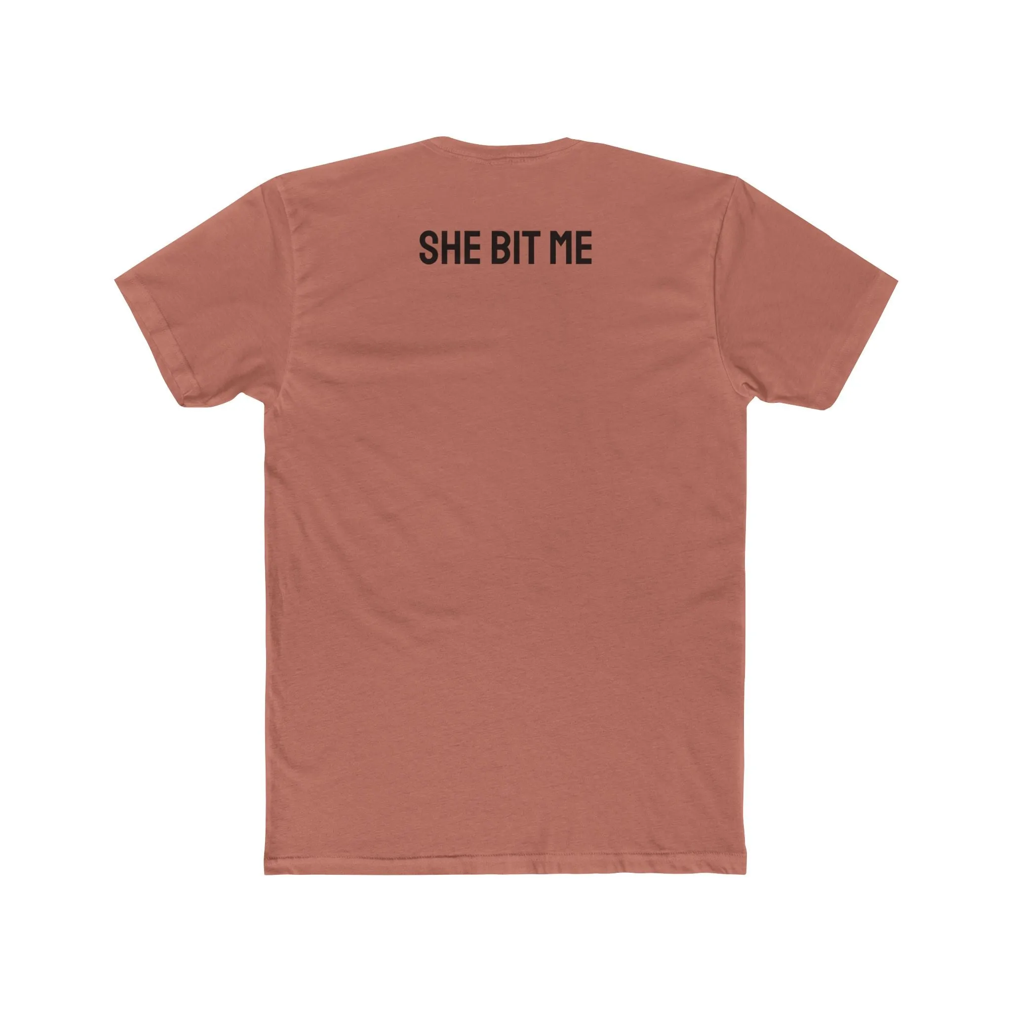 She Bit Me - Couple's Unisex Cotton Crew Tee