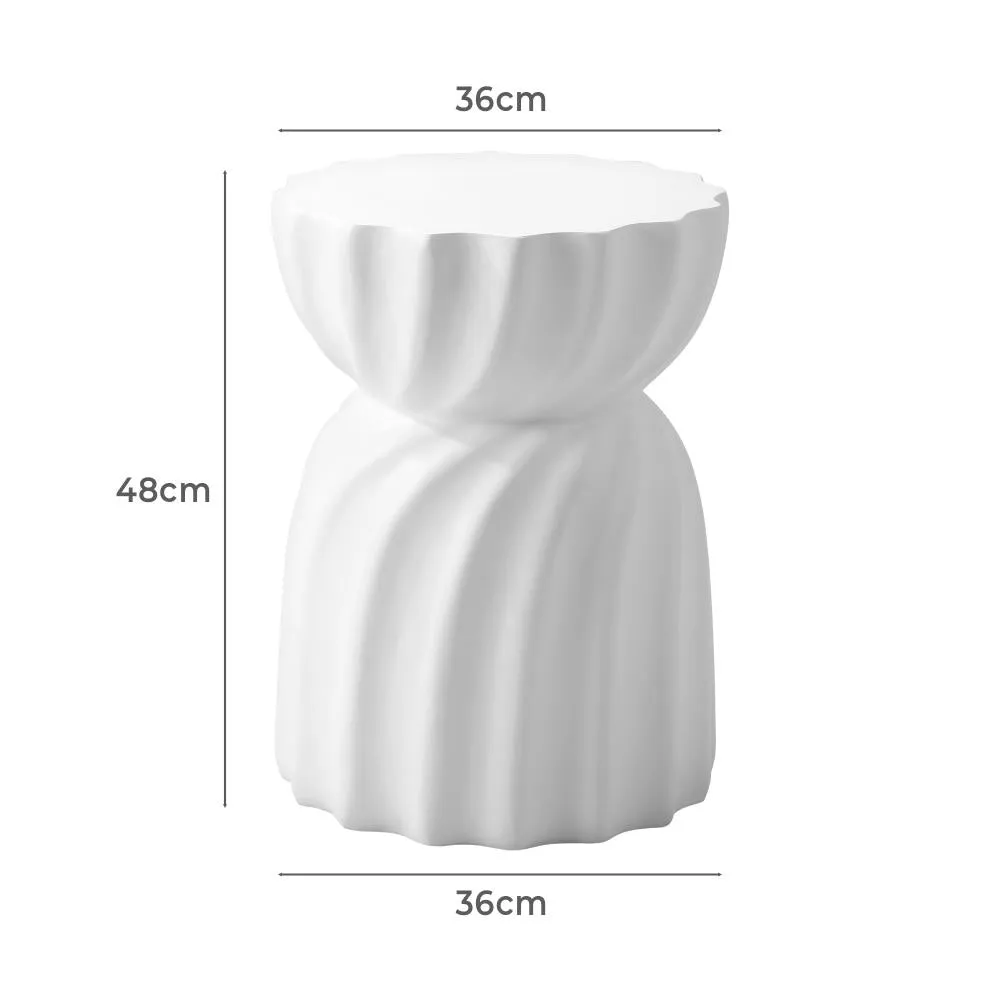 Side Table Terrazzo Hourglass Concrete Stool Stand