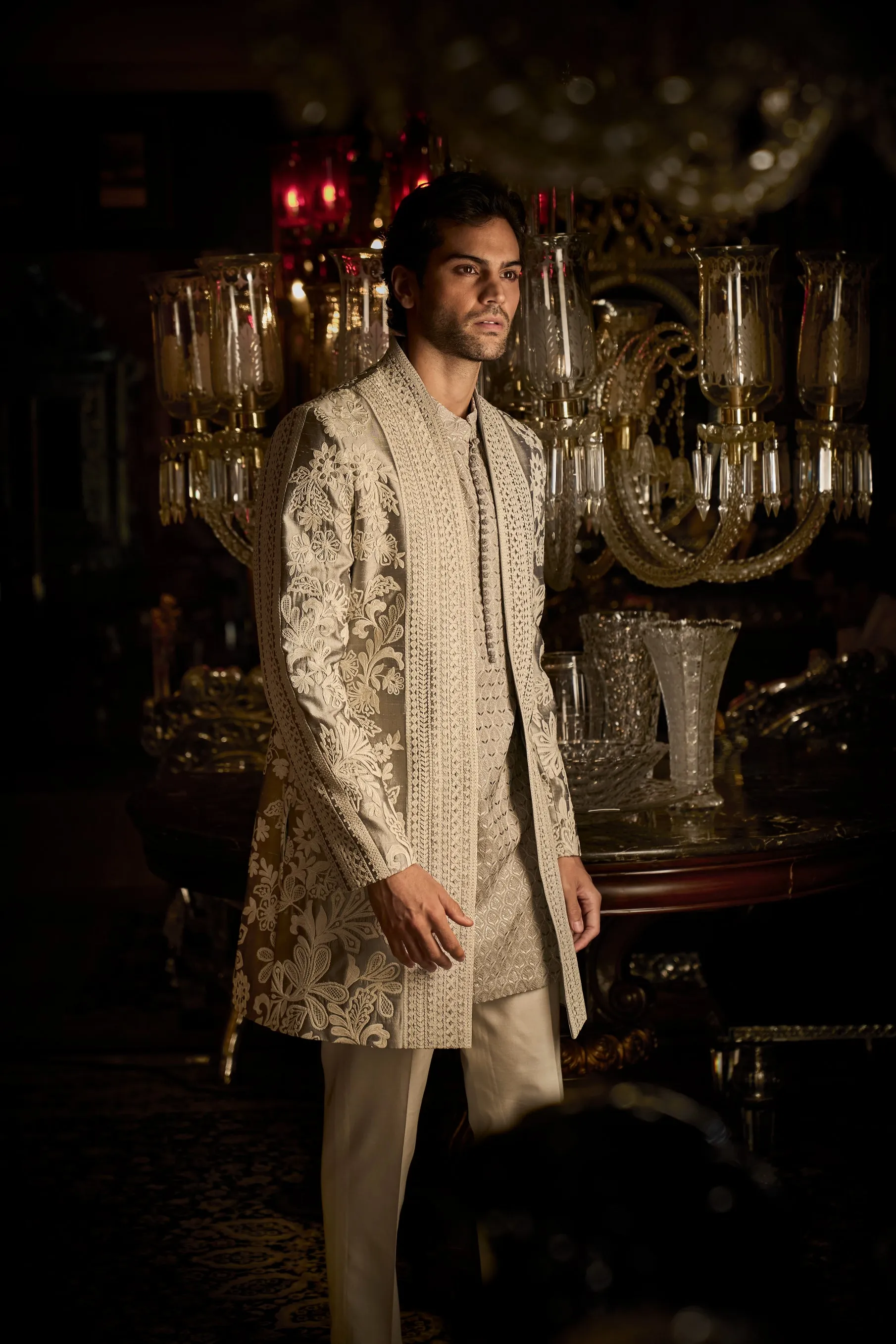 Silver Grey Open Jacket