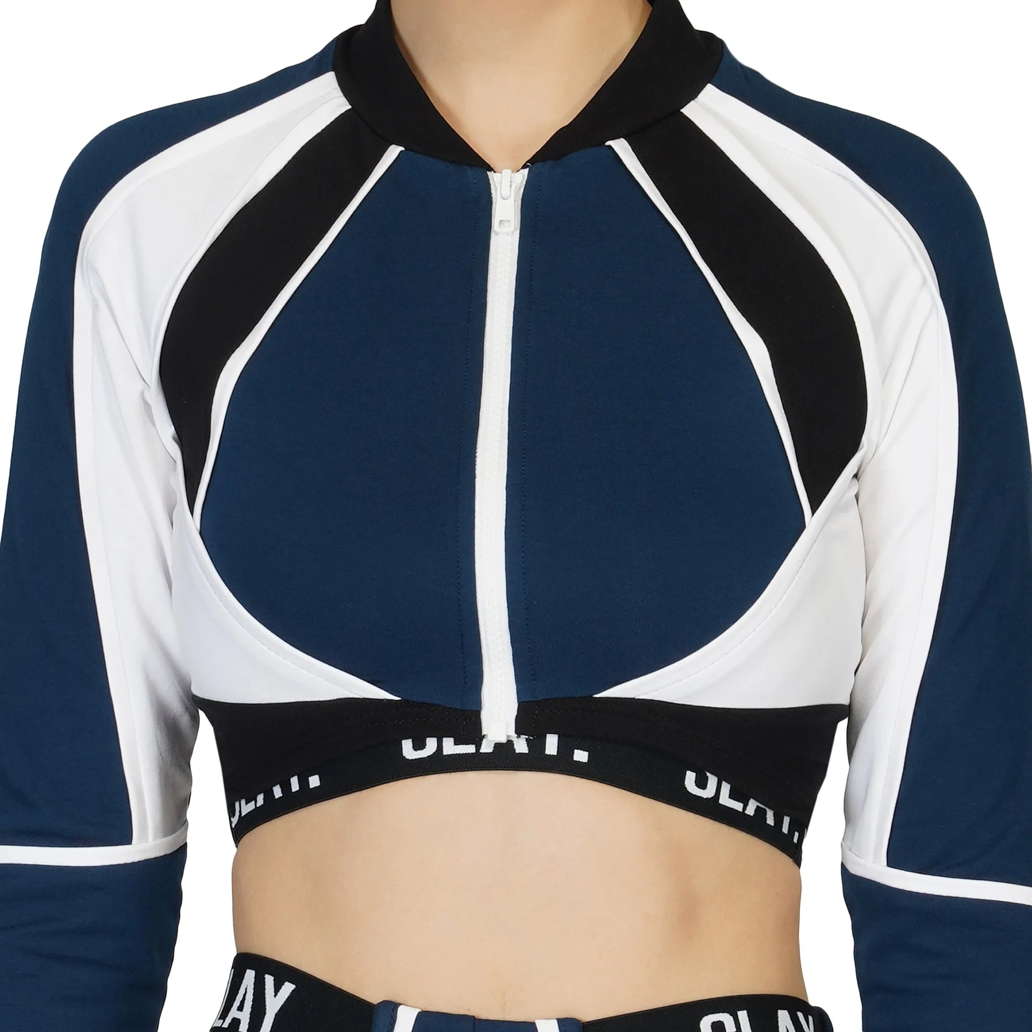 SLAY. Women's Activewear White Crop Top