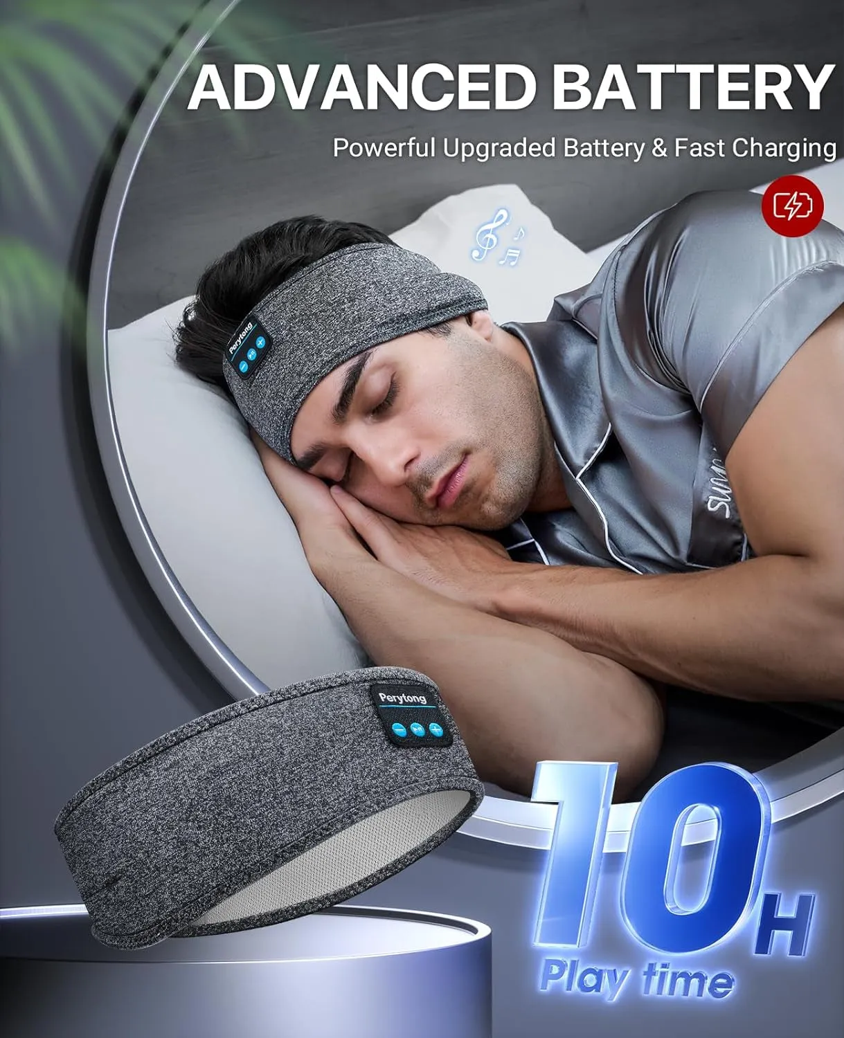 Sleep Headphones Wireless, Bluetooth Sports Headband Headphones with Ultra-Thin HD Stereo Speakers Perfect for Sleeping,Workout,Jogging,Yoga,Insomnia, Air Travel, Meditation