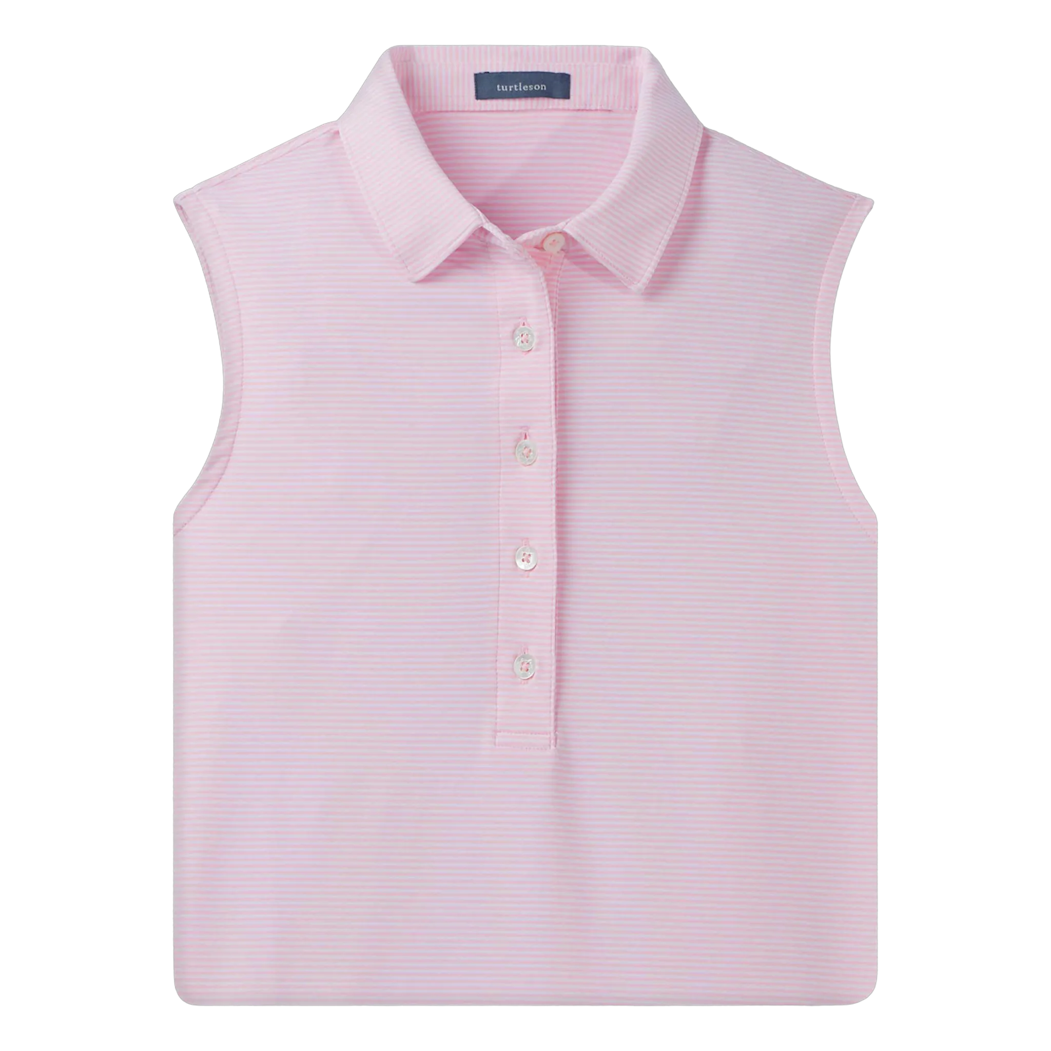 Sleeveless Cara Stripe Performance Polo