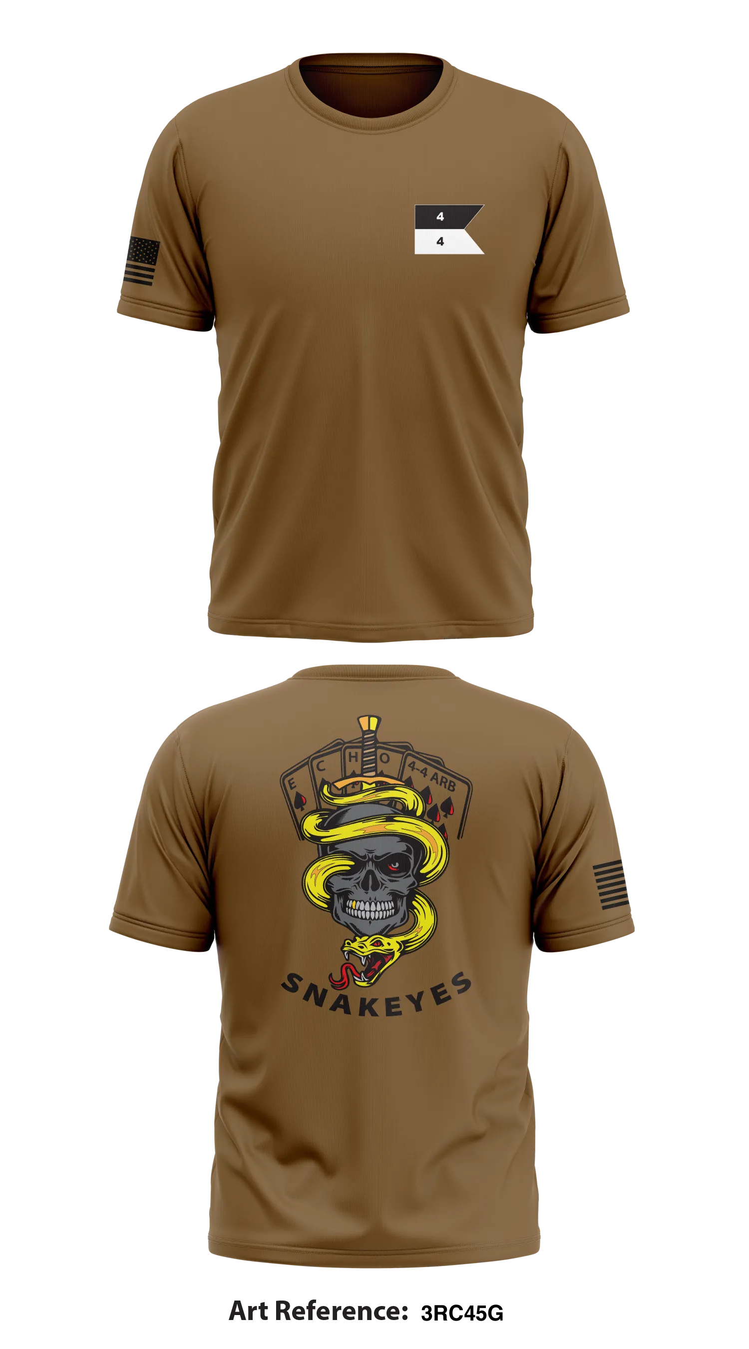 SNAKEYES Store 1 Core Men's SS Performance Tee - 3RC45g
