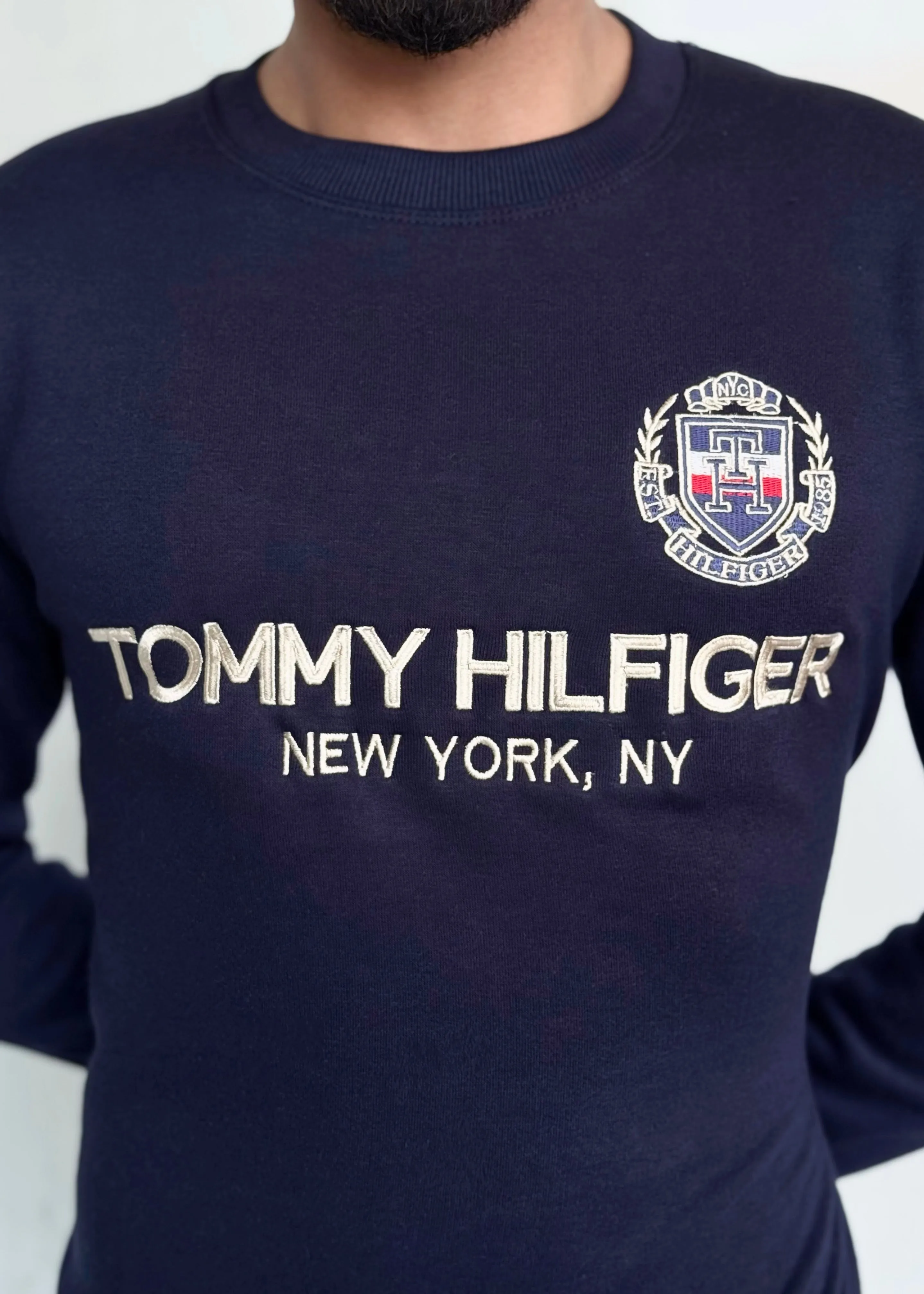 SOFT COTTON FLEECE SWEATSHIRT'S-BLUE