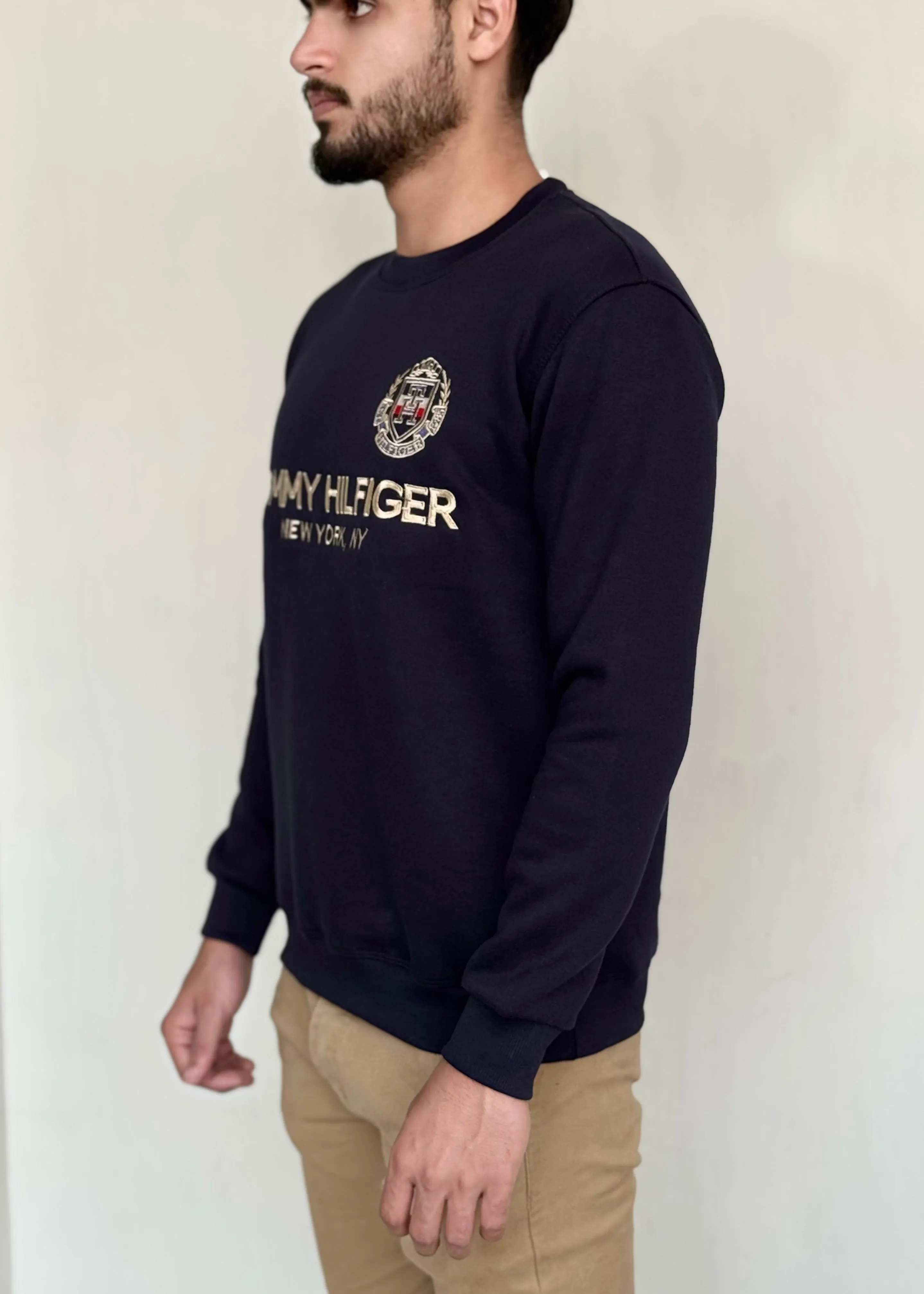 SOFT COTTON FLEECE SWEATSHIRT'S-BLUE