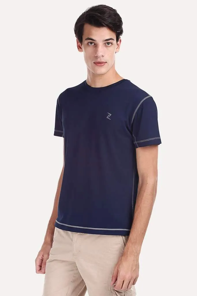 Solid Performance Wear Round Neck Tee