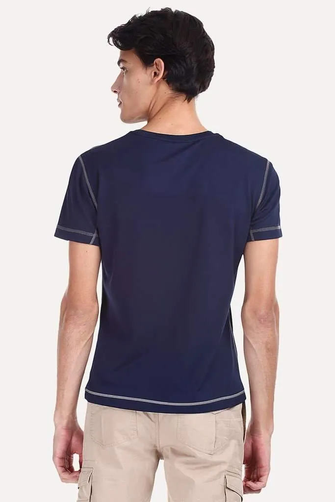Solid Performance Wear Round Neck Tee