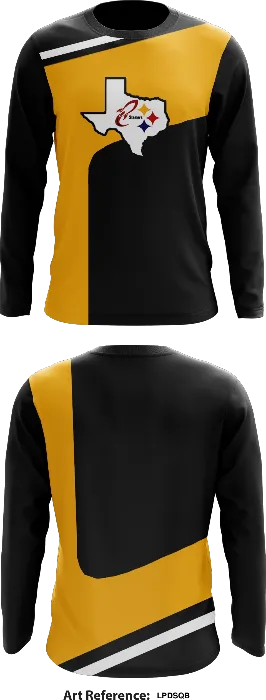 SPACE CITY STEELERS Core Men's LS Performance Tee - LpDSQB