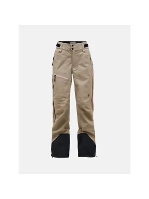 Spodnie narciarskie Peak Performance W Alpine Gore-Tex beżowy