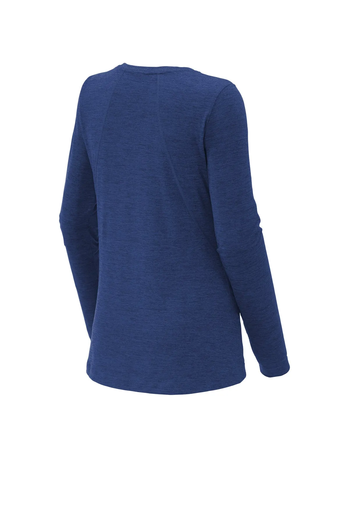 Sport-Tek  Women's Exchange 1.5 Long Sleeve Crew. LST710 True Royal Heather