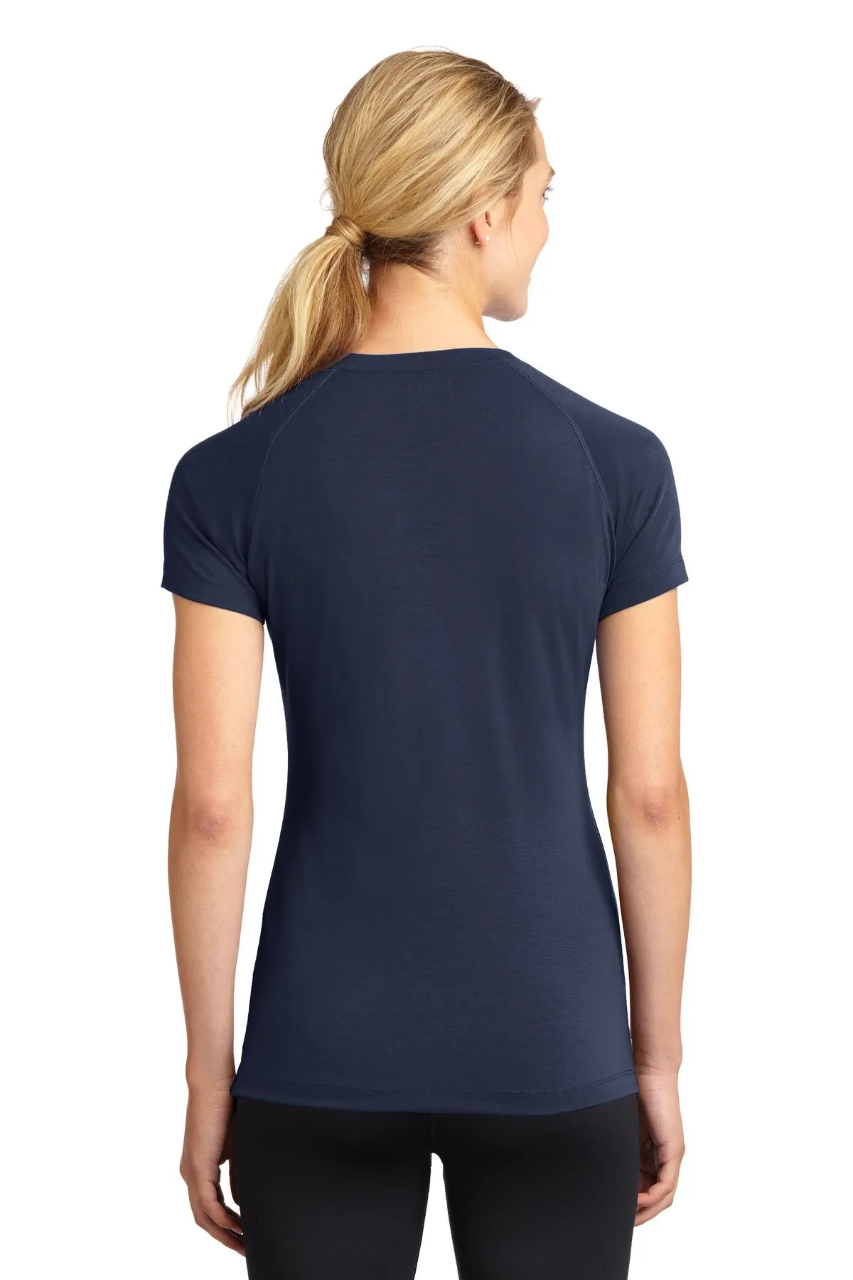 Sport-Tek Women's Ultimate Performance V-Neck. LST700 True Navy