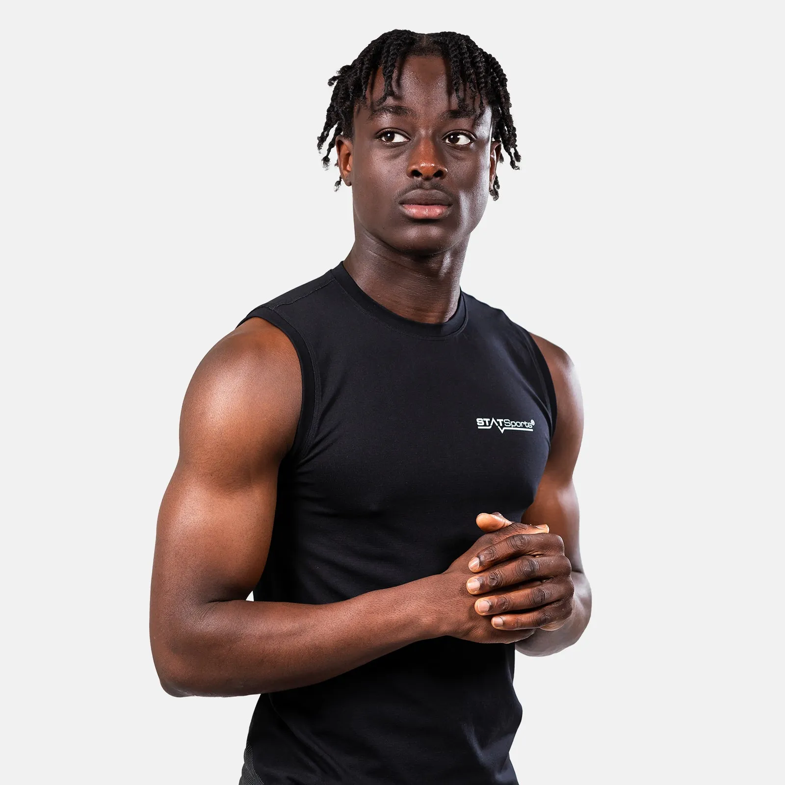 STATSports Performance Sleeveless Baselayer - Black