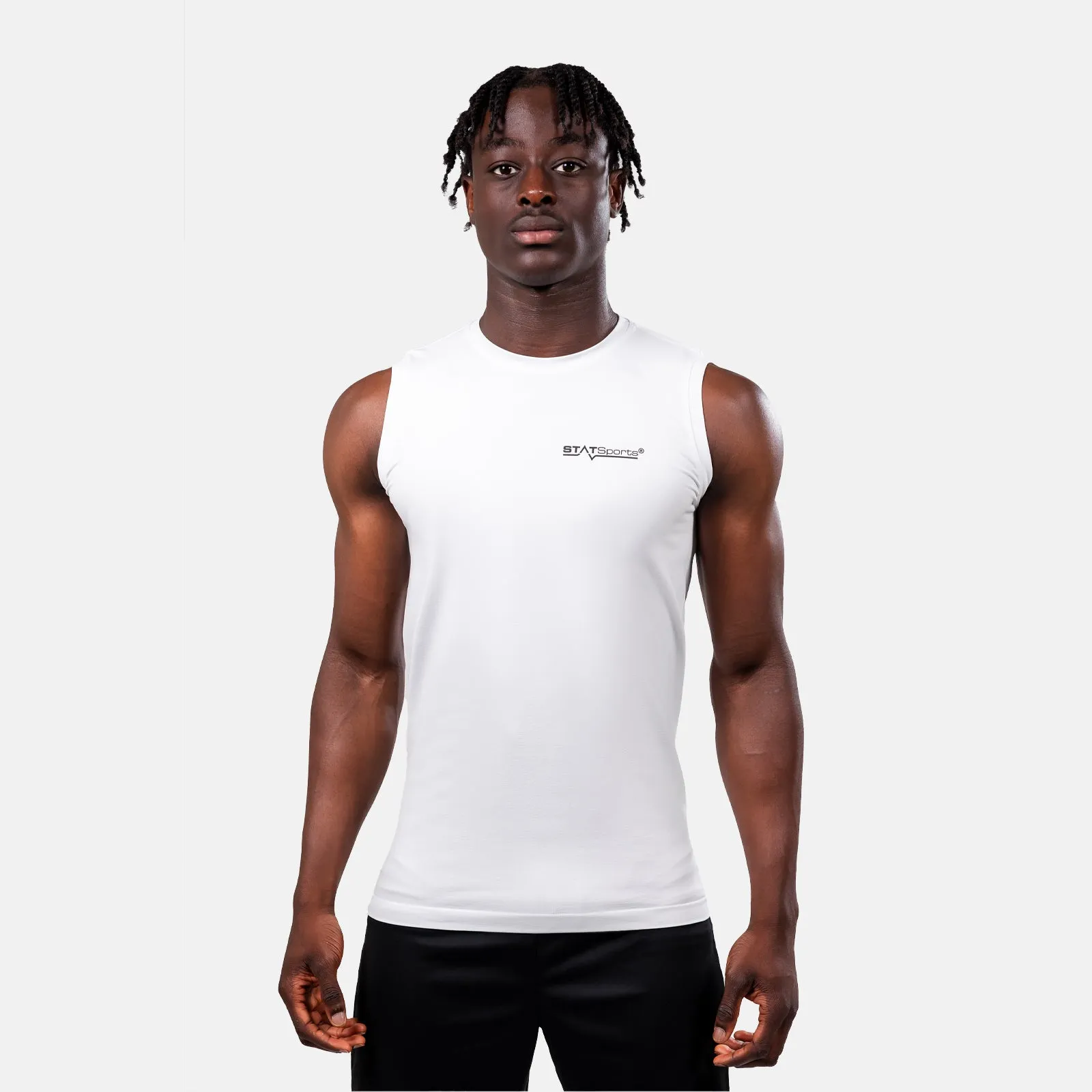 STATSports Performance Sleeveless Baselayer - White
