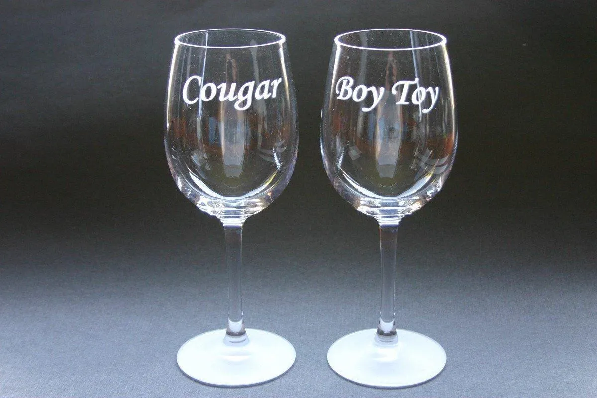 Strahl Engraved Acrylic Wine Glasses- Set of 4