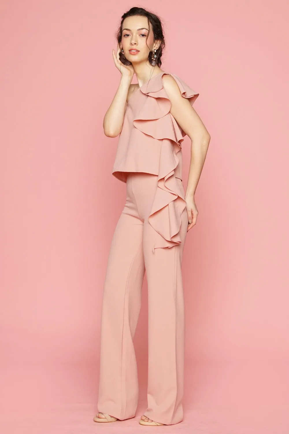 Straight Cut Trouser (Blush Pink)