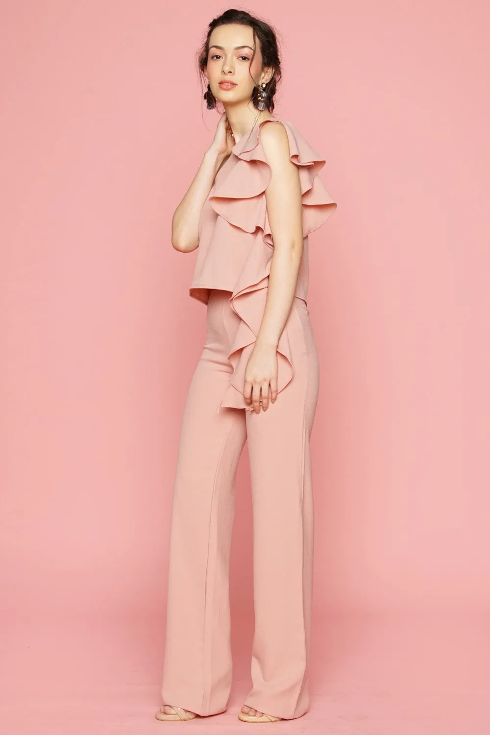 Straight Cut Trouser (Blush Pink)