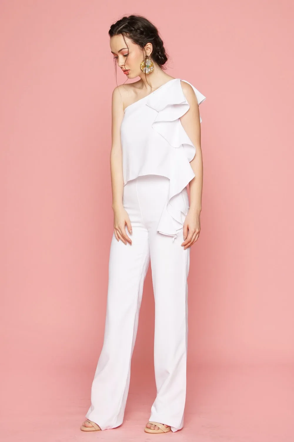 Straight Cut Trouser (White)