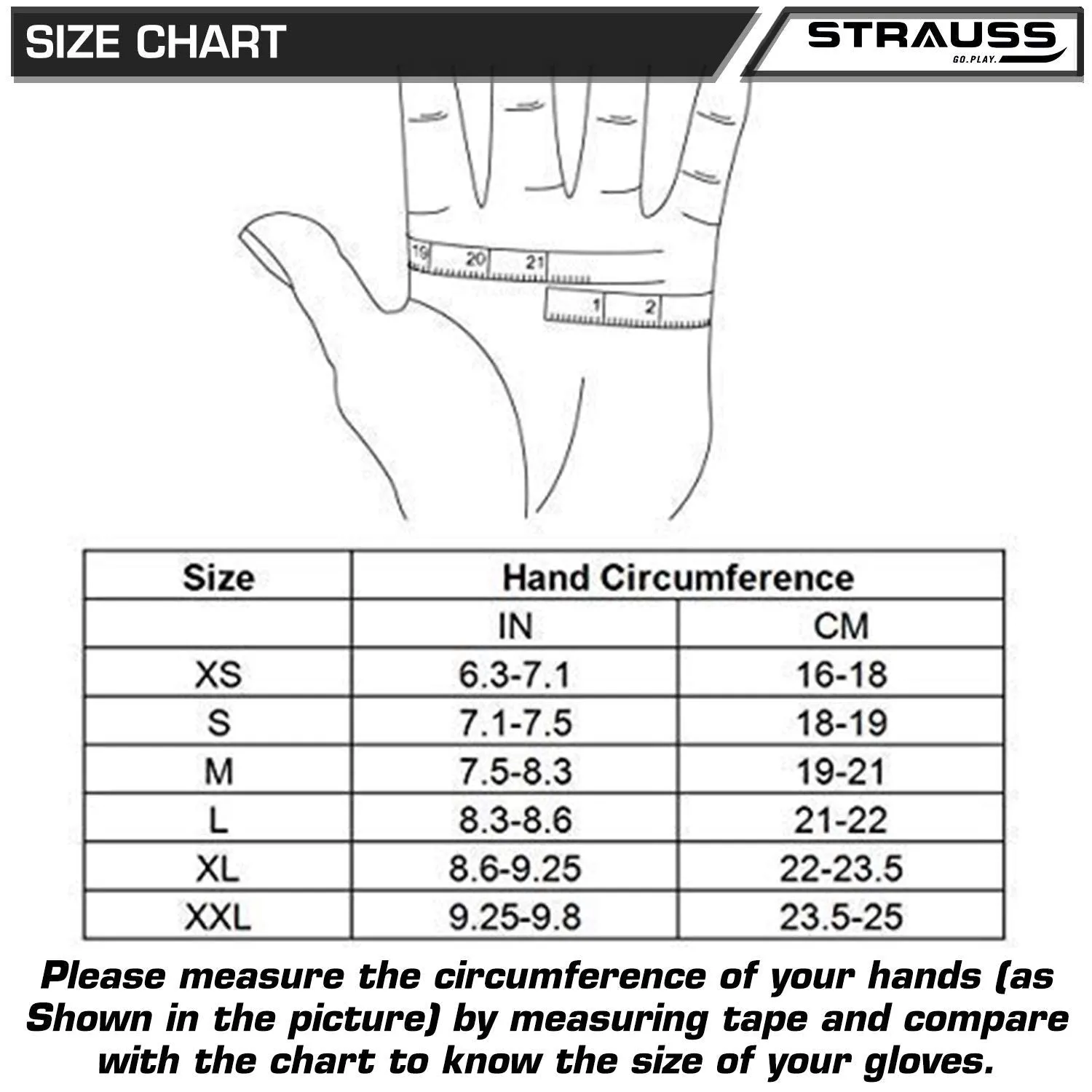 Strauss Tiger Leather Gym Gloves, (Medium)