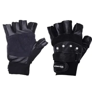 Strauss Tiger Leather Gym Gloves, (Medium)