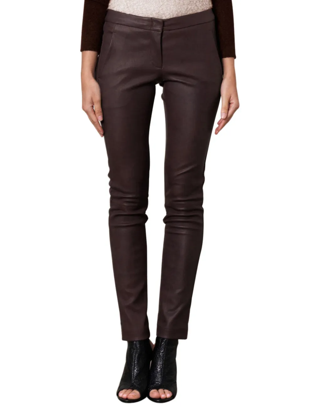 Stretch-Fit Stylish Leather Pants