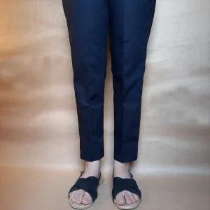 Stretchable Cotton - Trouser Pant  - Navy - ZT170