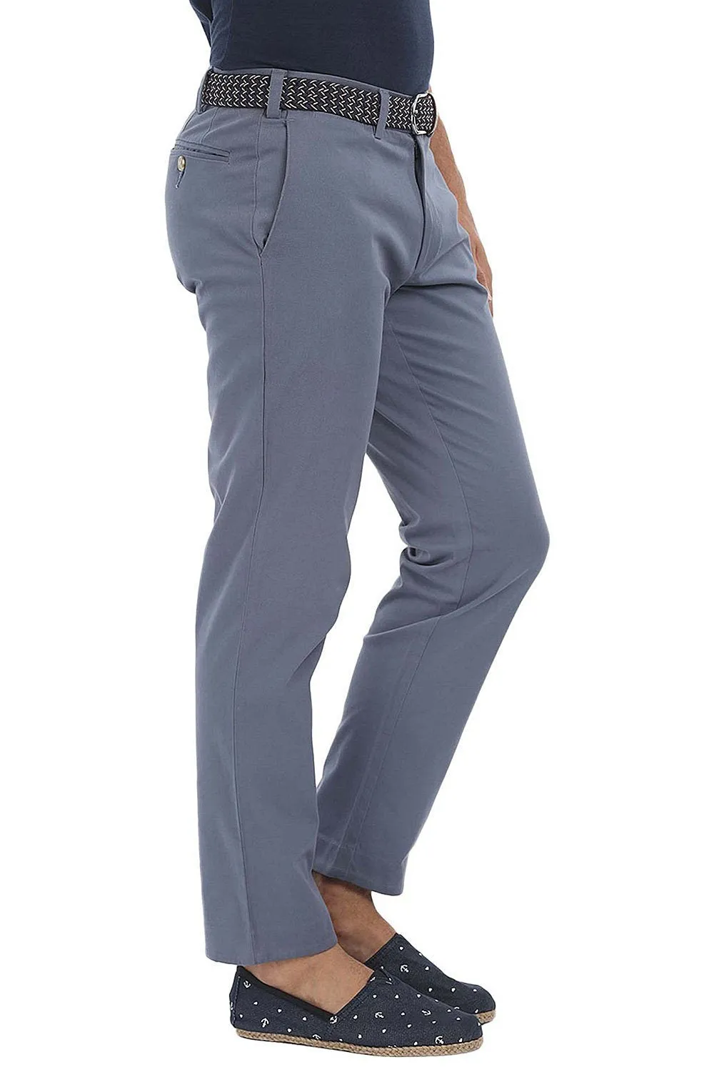 Stretchable Washed Cotton Peach Twill Chino Pants