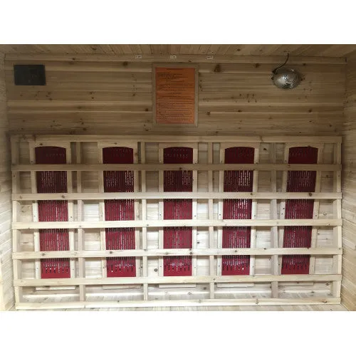 SunRay Cayenne 4-Person Outdoor Infrared Sauna w/Shingled Roof HL400D3