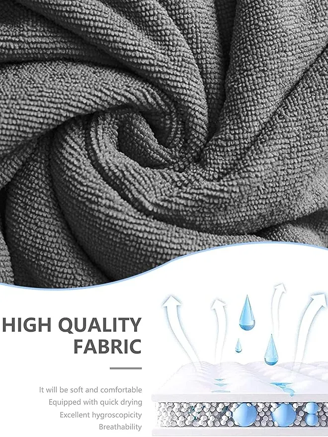Surf Poncho Hooded Changing Towel Swim Robe with Zipper Plus Size Terry Cloth Swim Cover Up for Adults Men Women Towel Poncho Hoodie Surfing Accessories(Black) (Black)