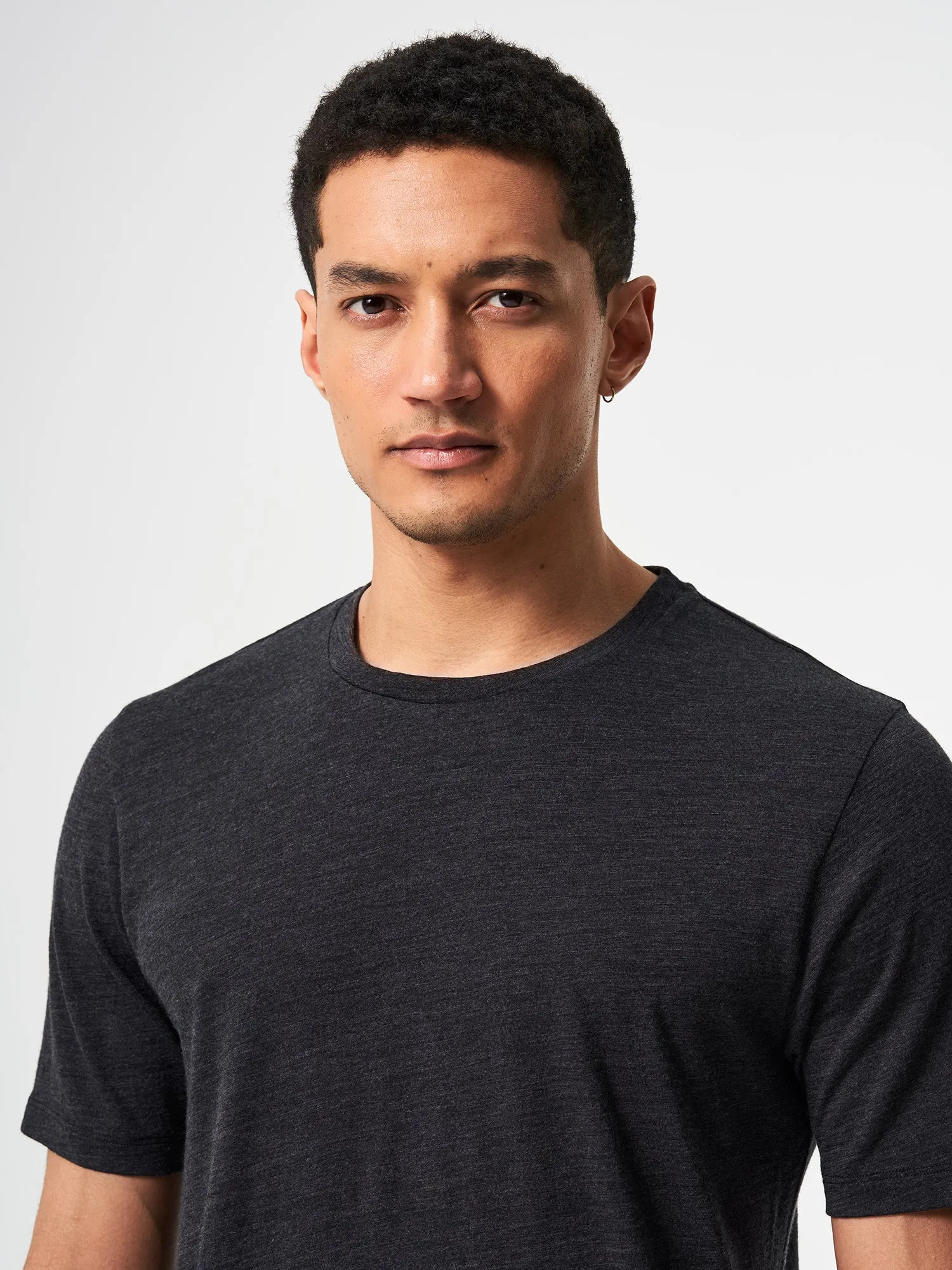 T-Shirt Merino - Dark Grey Melange (Male)