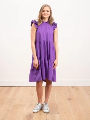 tabitha tiered dress - grape