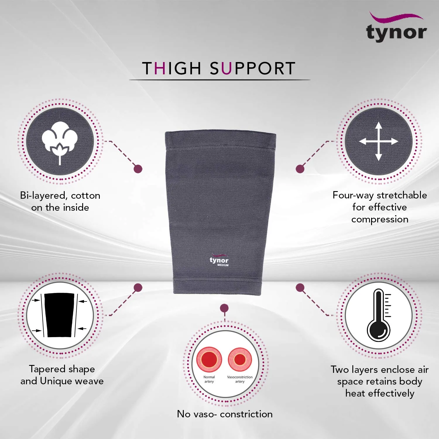 Thigh/Hamstring Support (Latex Free)