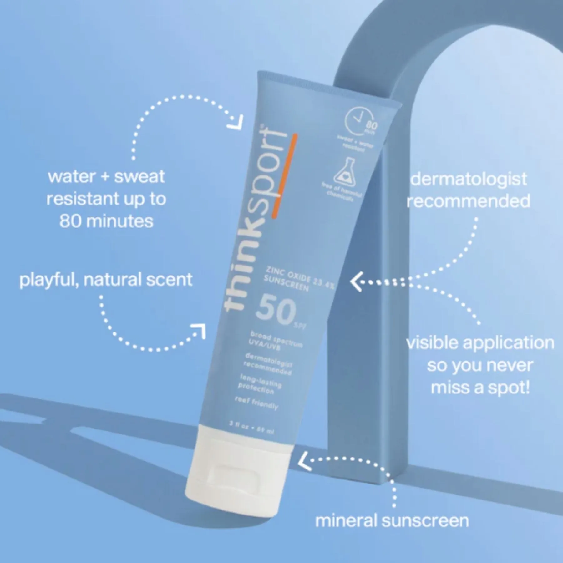 Thinksport  Clear Zinc Sunscreen SPF 50 
